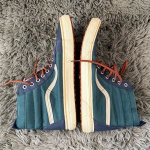 Vans Sk8-Hi Men’s 12 Blue Green Hiking Style Sneakers Off The Wall High Top